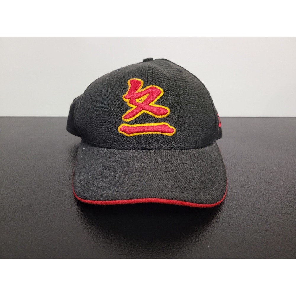 Vintage Pittsburgh Pirates Hat Mens 7 1/4 Fitted Black New Era Chinese Dynasty